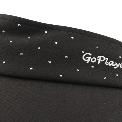 GoPlayer Ladies Golf Hollow Visor Hat (Black)